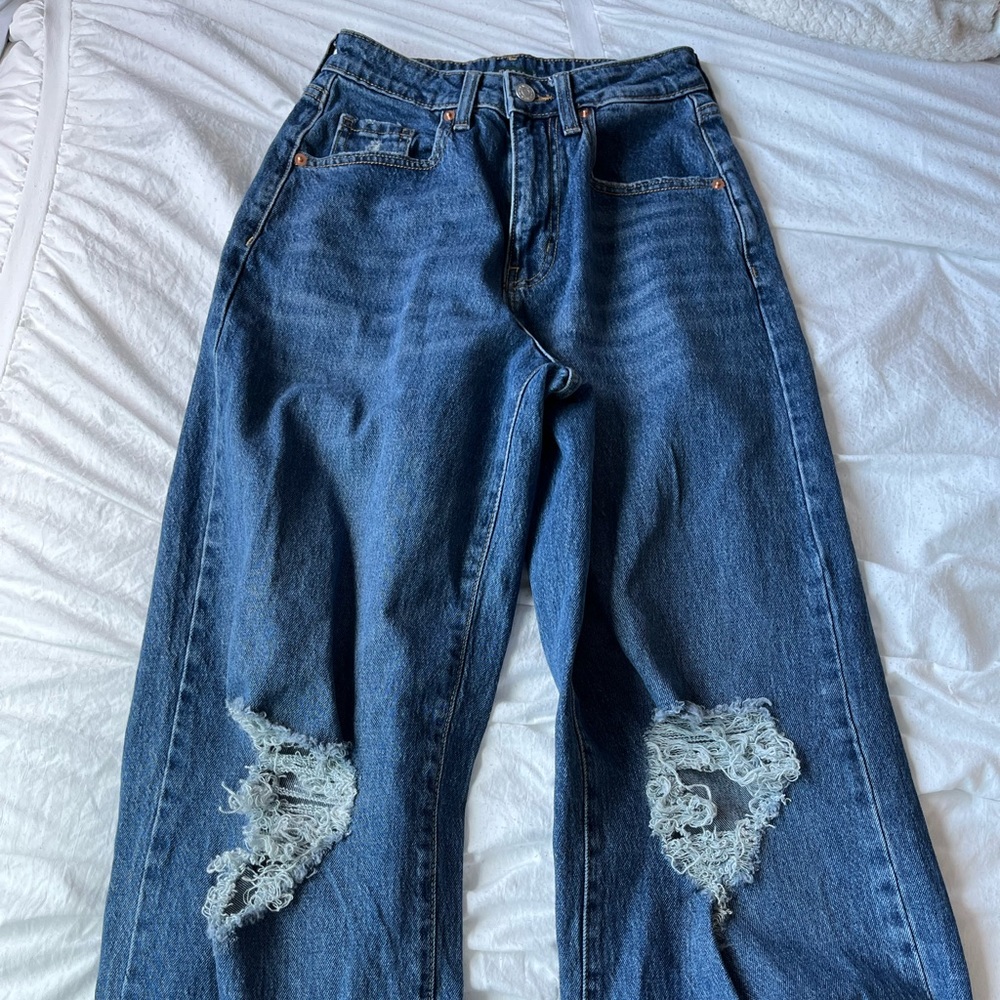 high rise baggy jeans